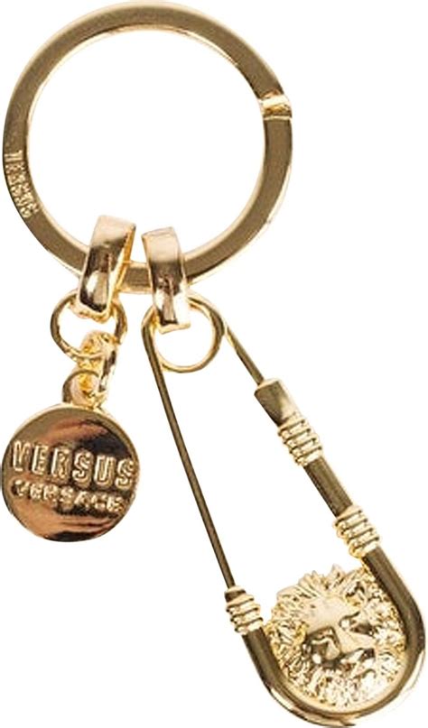 versace keychain mens|versace lion head keychain gold.